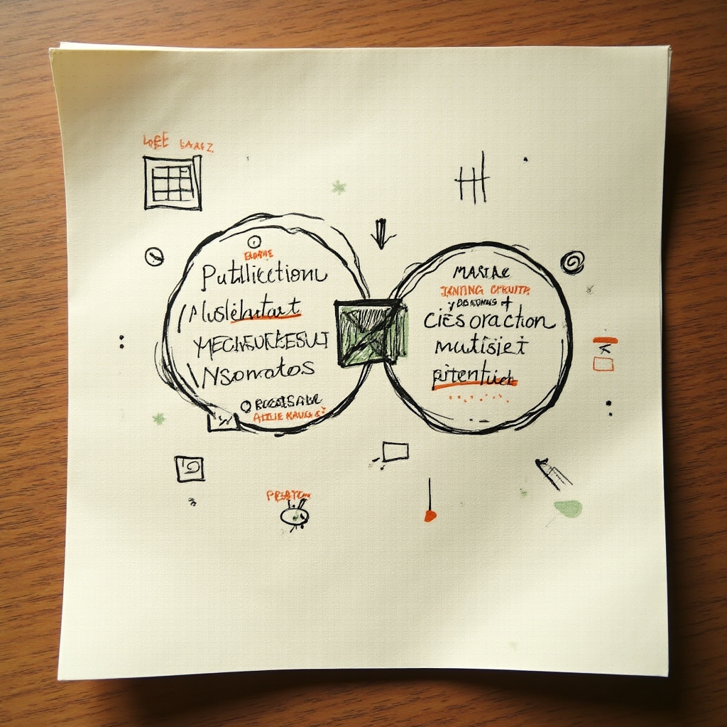 Sketchnote mit Finanzzielen, Pfeilen und handgeschriebenen Begriffen